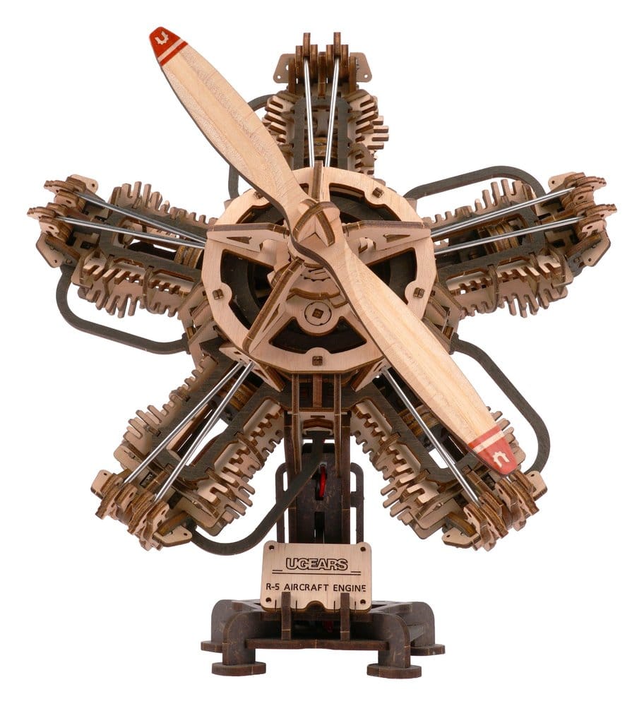 Ugears 3D Modellbausatz aus Holz R-5 Flugzeugmotor 25 cm