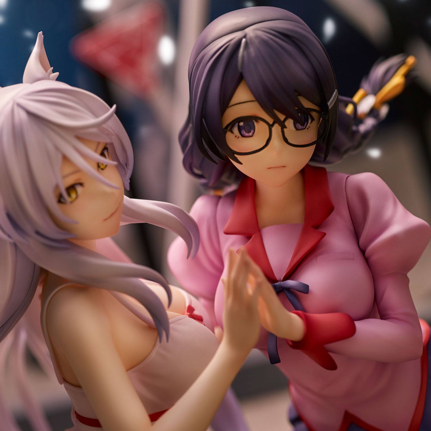 Nekomonogatari Monogatari Series PVC Statuen Tsubasa Hanekawa Set (re-run) 19 cm