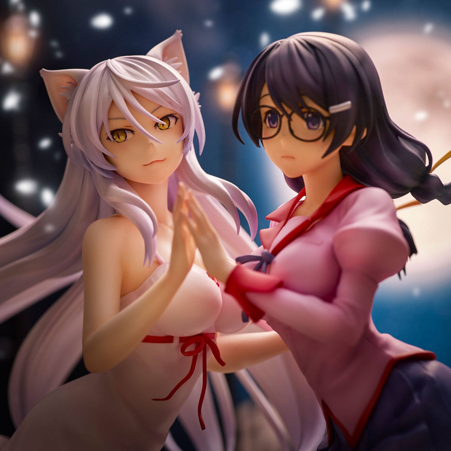 Nekomonogatari Monogatari Series PVC Statuen Tsubasa Hanekawa Set (re-run) 19 cm