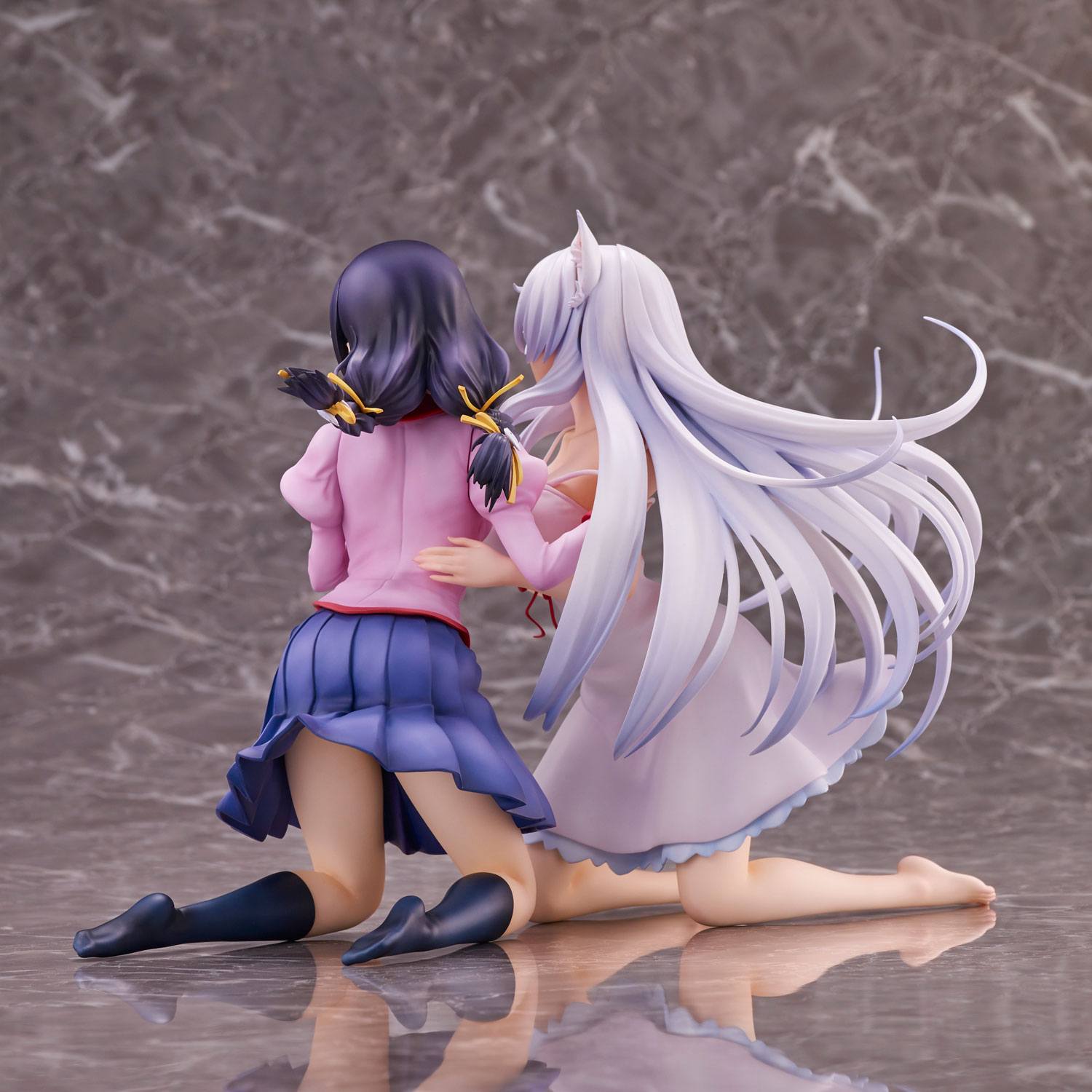 Nekomonogatari Monogatari Series PVC Statuen Tsubasa Hanekawa Set (re-run) 19 cm