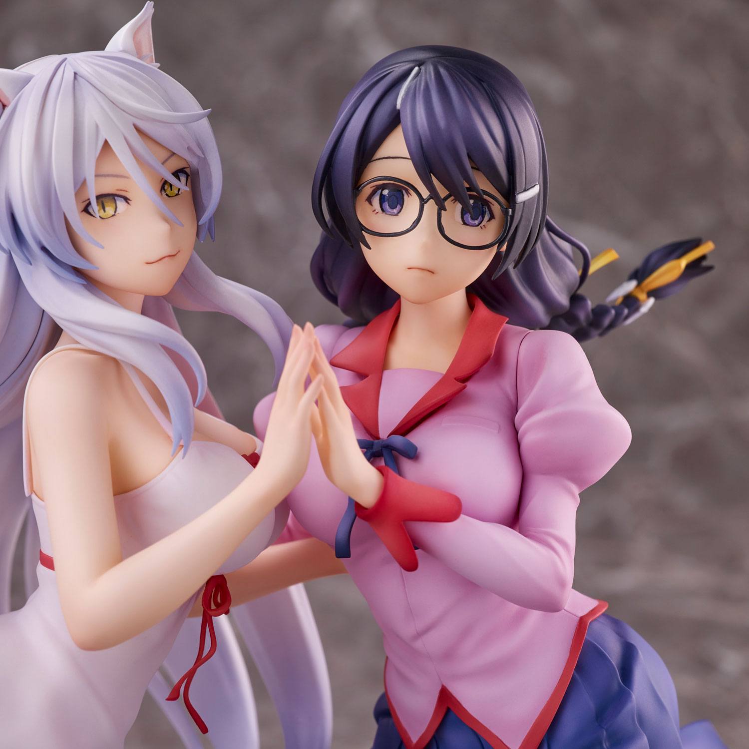 Nekomonogatari Monogatari Series PVC Statuen Tsubasa Hanekawa Set (re-run) 19 cm