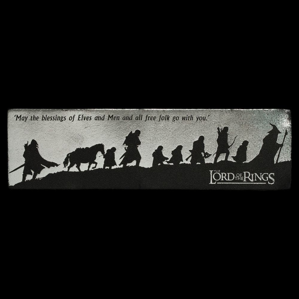 Herr der Ringe Leder Lesezeichen Fellowship Silhouette