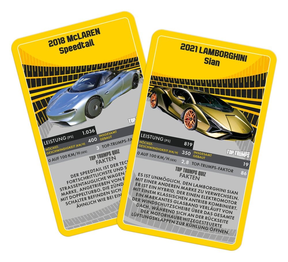 Super Cars Kartenspiel Top Trumps *Deutsche Version*
