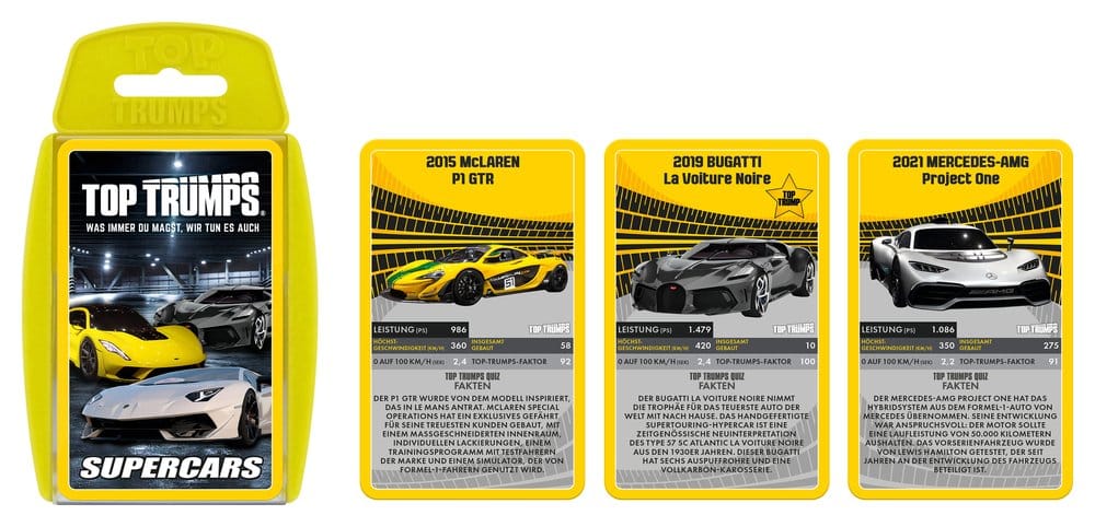 Super Cars Kartenspiel Top Trumps *Deutsche Version*