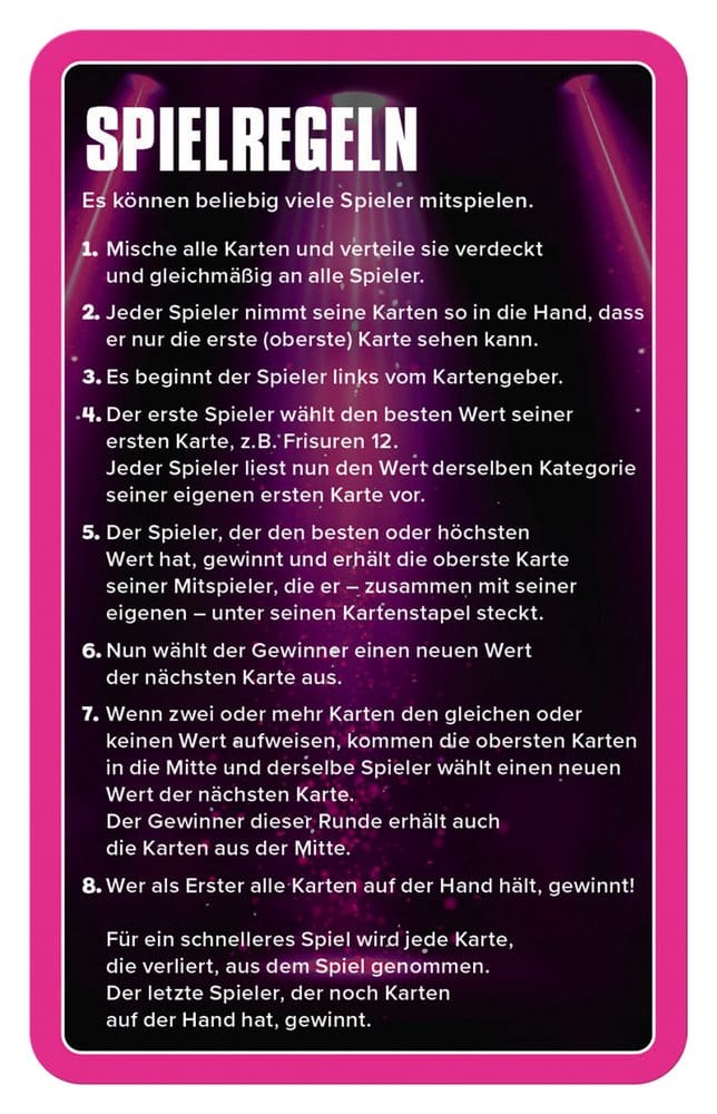 Popstars Kartenspiel Top Trumps *Deutsche Version*