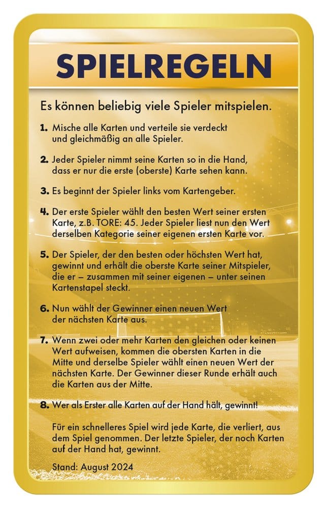 Weltfussballstars 6 Kartenspiel Top Trumps *Deutsche Version*