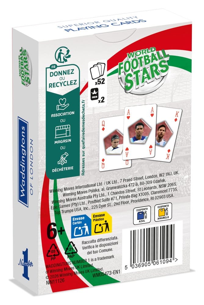 Weltfussballstars No 1 Spielkarten *Englische Version*