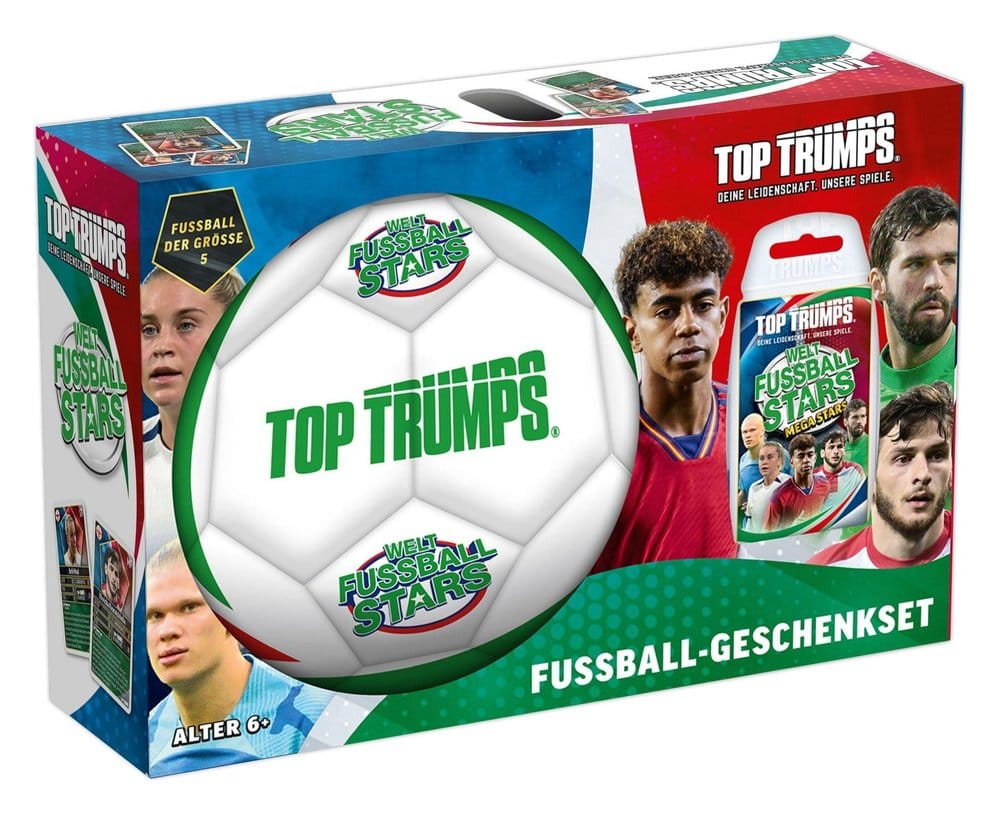 Weltfussballstars Top Trumps Geschenkset mit Fussball *Deutsche Version*