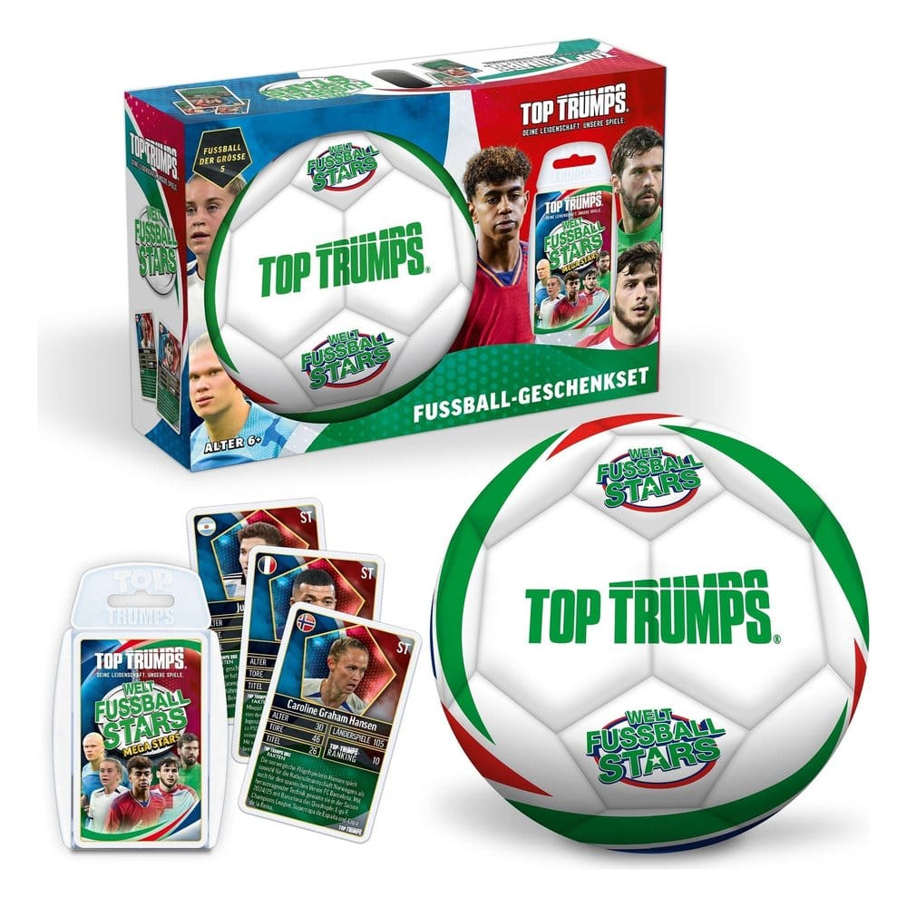 Weltfussballstars Top Trumps Geschenkset mit Fussball *Deutsche Version*