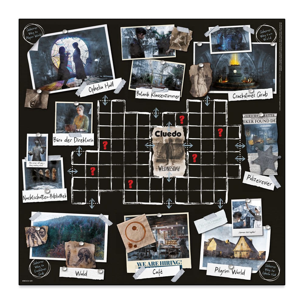 Wednesday Brettspiel Cluedo *Deutsche Version*
