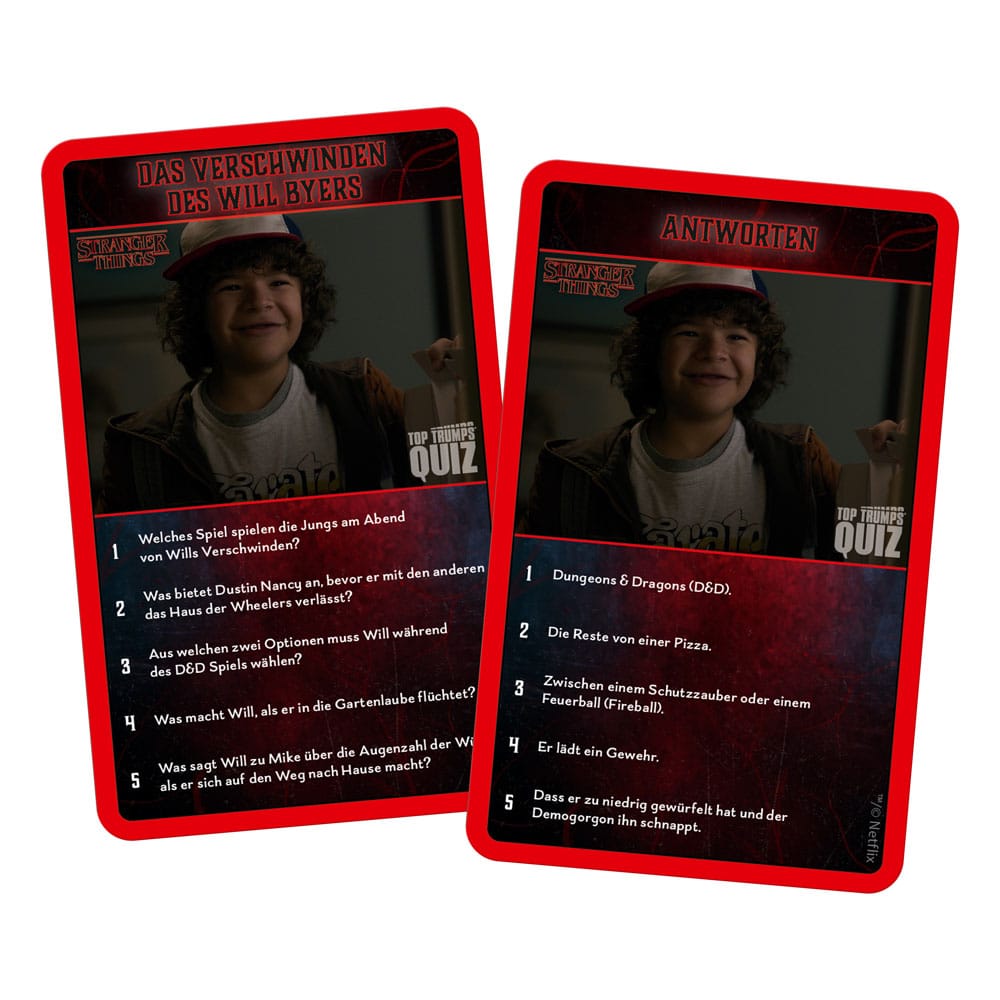 Stranger Things Kartenspiel Top Trumps Quiz *Deutsche Version*