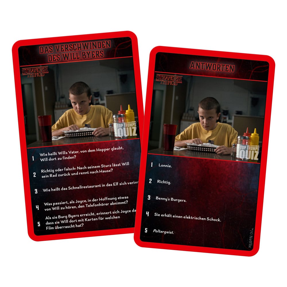 Stranger Things Kartenspiel Top Trumps Quiz *Deutsche Version*