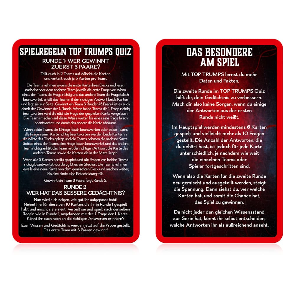 Stranger Things Kartenspiel Top Trumps Quiz *Deutsche Version*