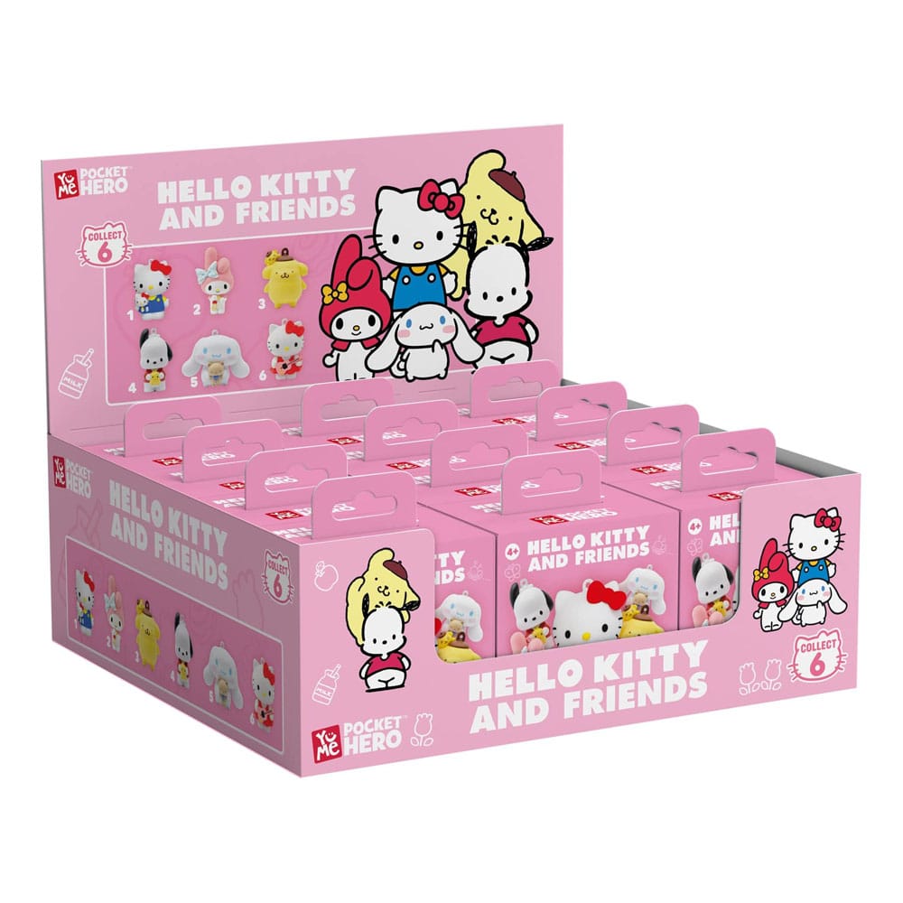 Sanrio Pocket Hero Schlüsselanhänger Hello Kitty and Friends Series 1 Blind Box Display (12)