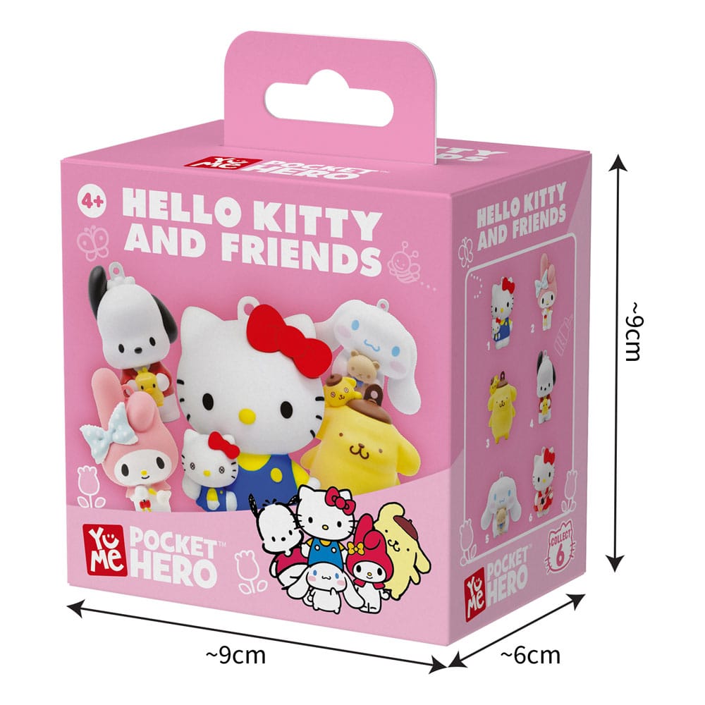 Sanrio Pocket Hero Schlüsselanhänger Hello Kitty and Friends Series 1 Blind Box Display (12)