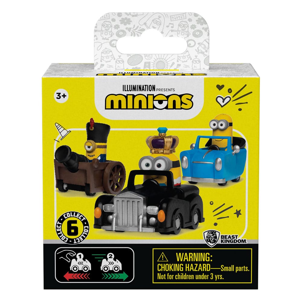 Minions Zoom Hero Rückzug-Fahrzeuge mit Figuren Blind Box Display (12)