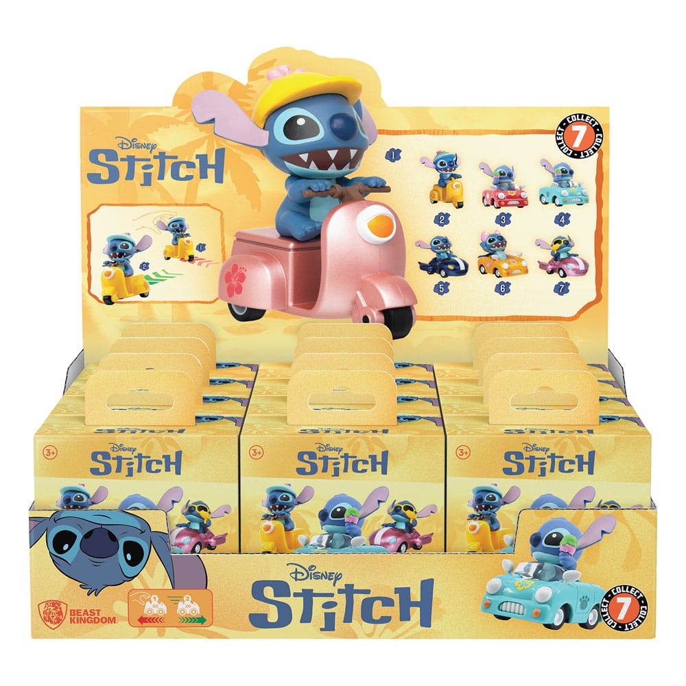Lilo & Stitch Zoom Hero Rückzug-Fahrzeuge mit Figuren Stitch (Blind Box Ver.) Display (12)