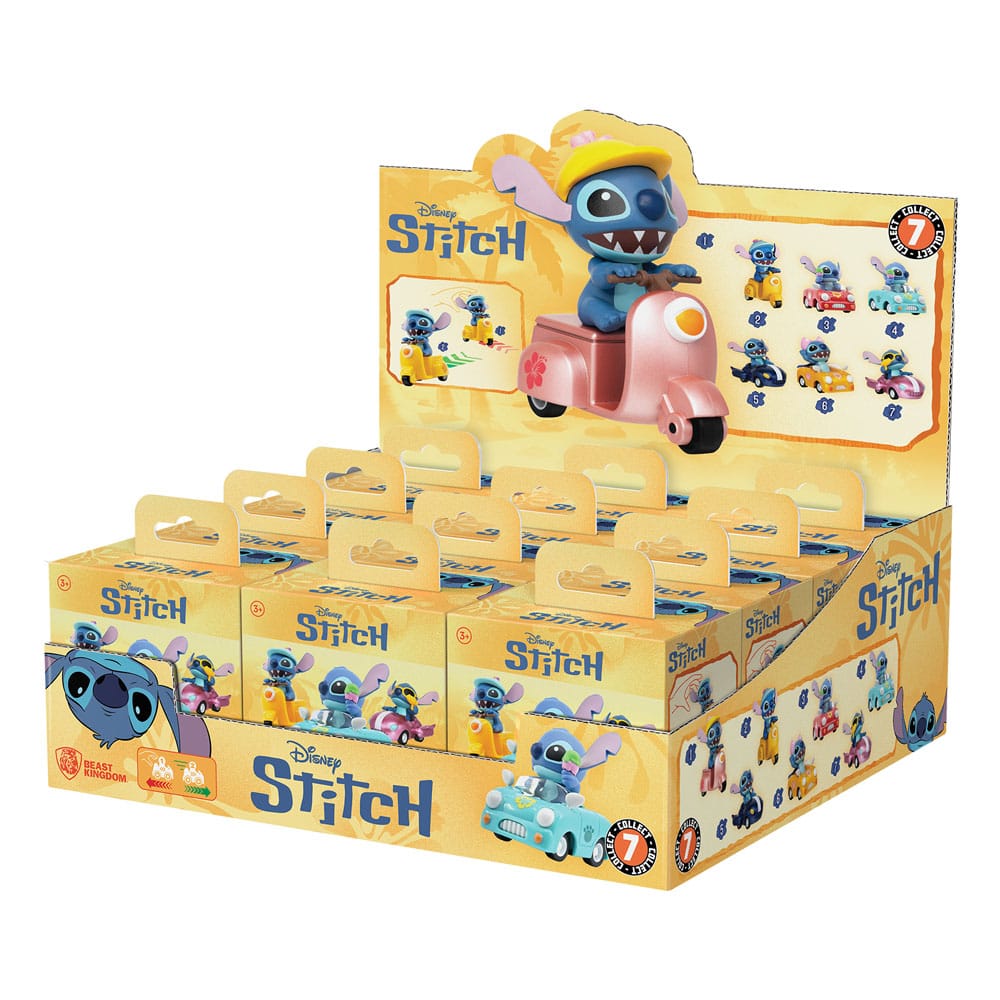 Lilo & Stitch Zoom Hero Rückzug-Fahrzeuge mit Figuren Stitch (Blind Box Ver.) Display (12)