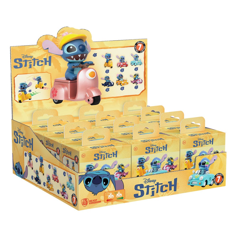 Lilo & Stitch Zoom Hero Rückzug-Fahrzeuge mit Figuren Stitch (Blind Box Ver.) Display (12)