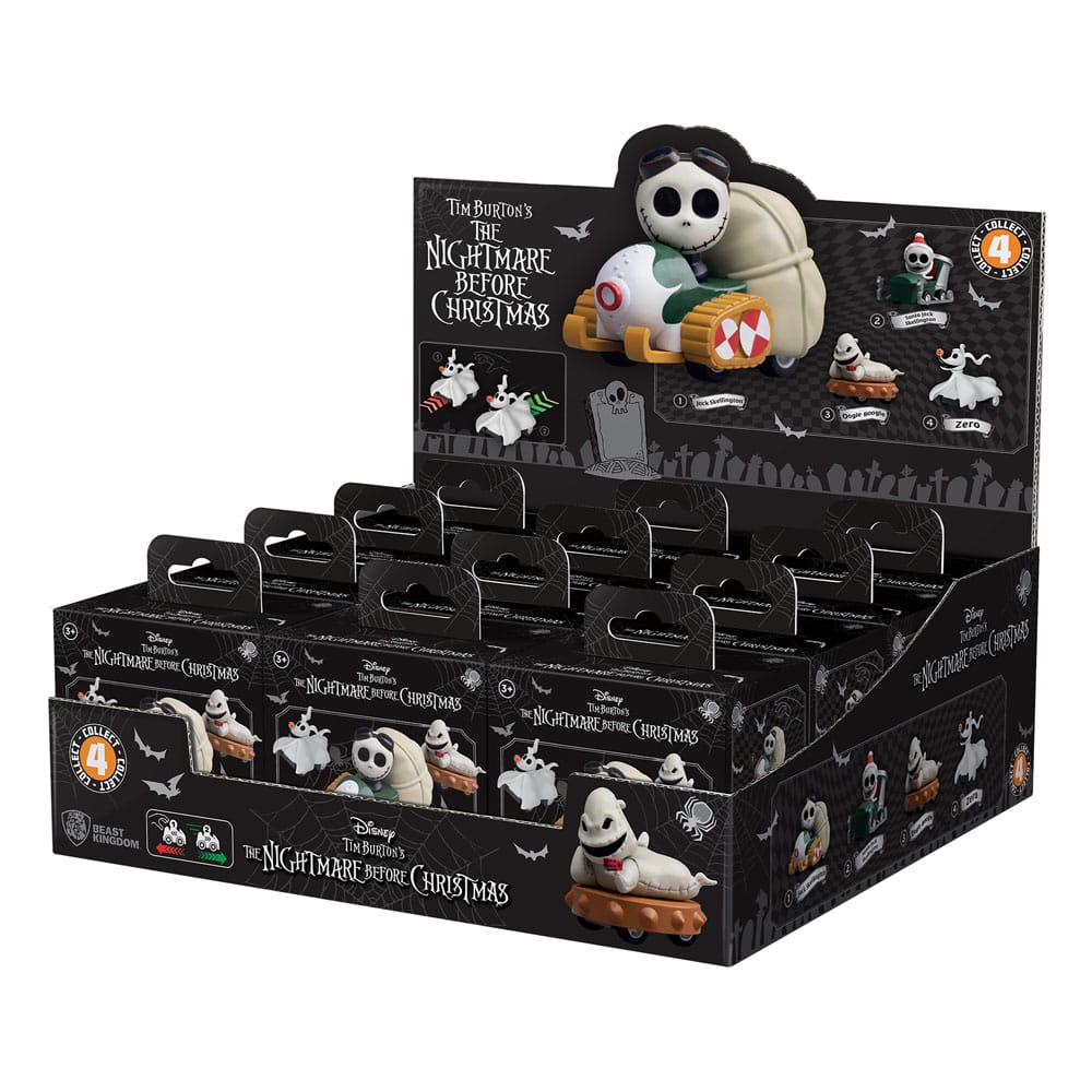 Nightmare Before Christmas Zoom Hero Rückzug-Fahrzeuge mit Figuren (Blind Box Ver.) Display (12)