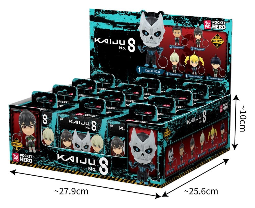 Kaiju No. 8 Pocket Hero Schlüsselanhänger Series 1 Blind Box Display (12)