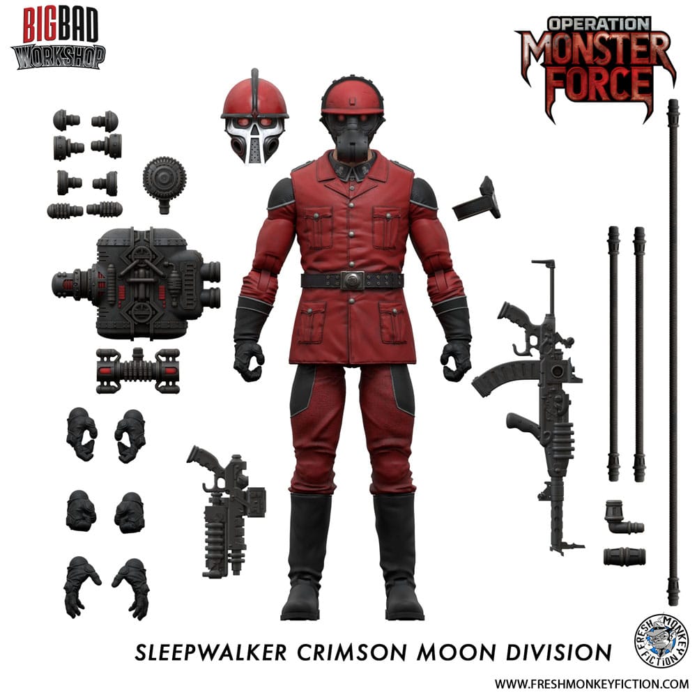 Operation: Monster Force Actionfigur 1/12 Sleepwalker Crimson Moon Division 15 cm