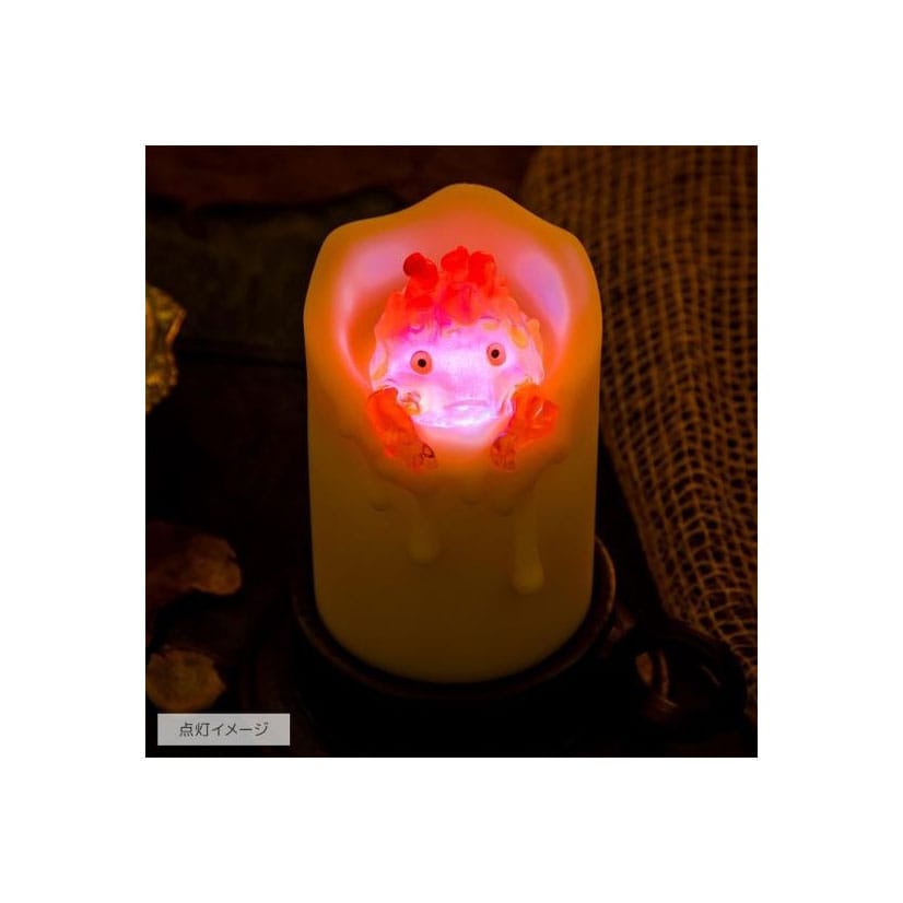 Das wandelnde Schloss Leuchte Illuminated Calcifer & candle 13 cm
