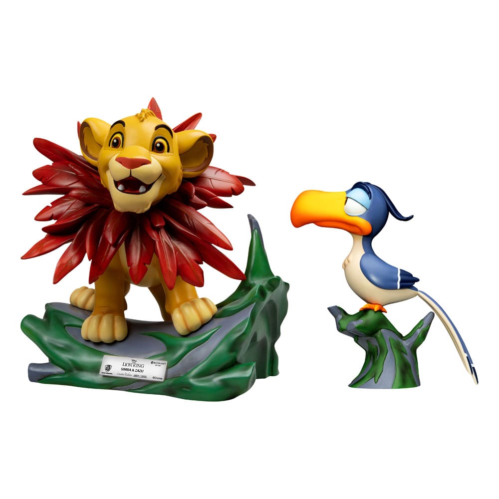 Disney Master Craft Statuen 2er-Pack Der König der Löwen Little Simba & Zazu 31 cm