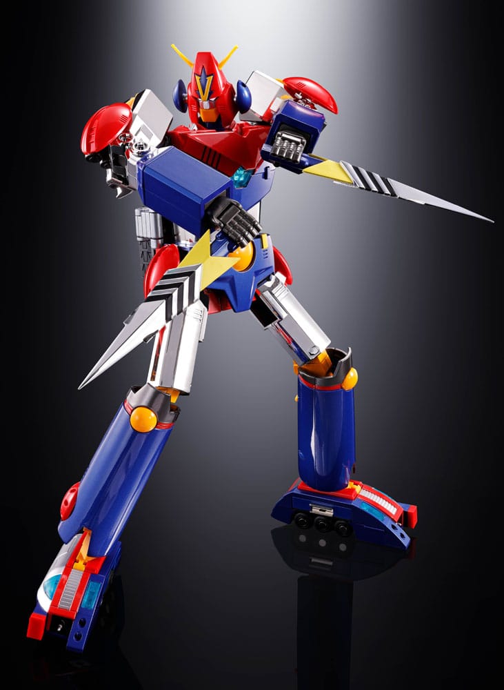 Super Electromagnetic Machine Voltes V Soul of Chogokin Diecast Actionfigur GX50-SP Com-Battler V Chogokin 50th Anniversary Ver. 25 cm