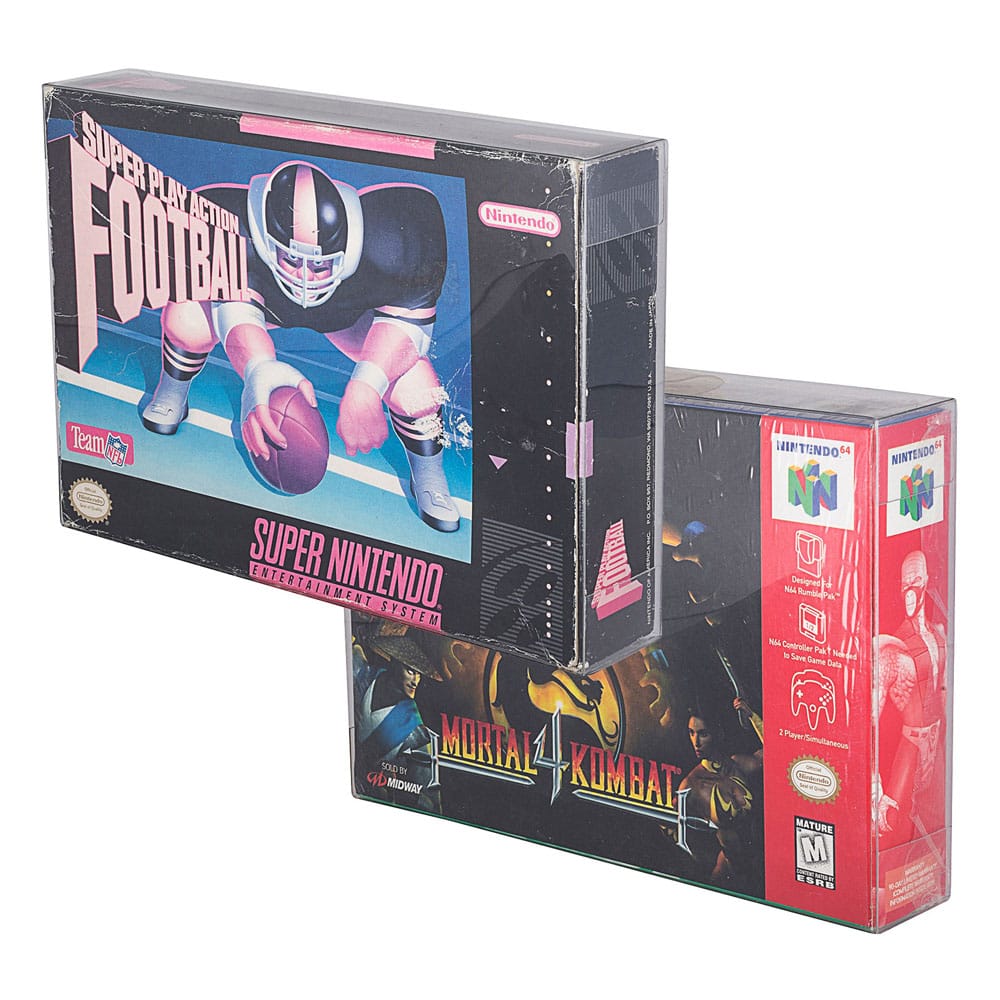 PET Gehäuse 25er-Pack für Super Nintendo/Nintendo 64/SNES/N64 Spiele