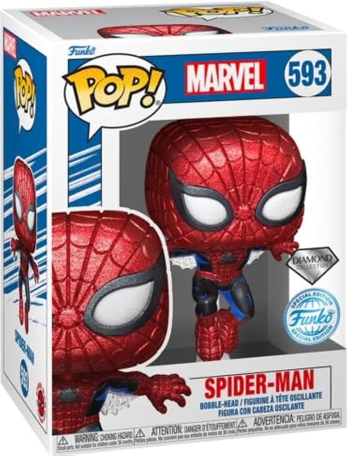 Marvel 80th Anniversary POP! Vinyl Figur Spider-Man(DGLT) 9 cm