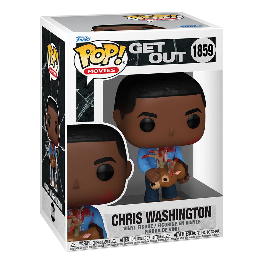 Jordan Peele POP! Movies Vinyl Figur Get Out - Chris Washington w/Deer 9 cm