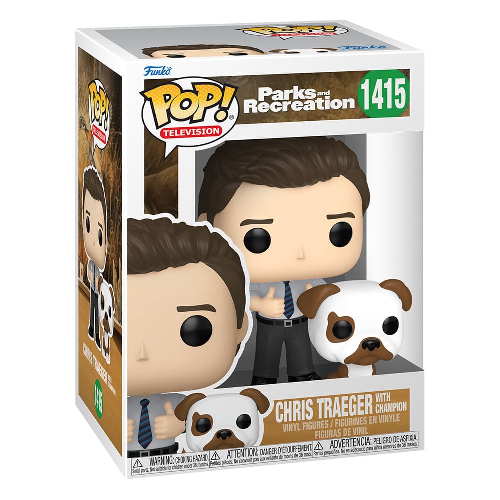Parks and Recreation 15th Anniversary POP & Buddy! Vinyl Figur Chris&Champion 9 cm