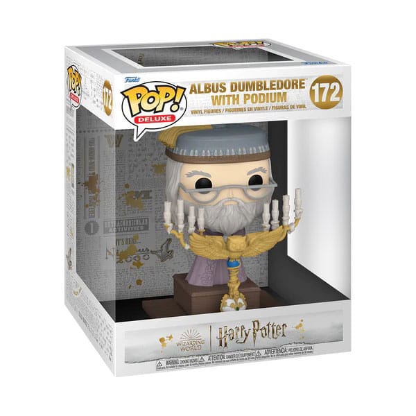 Harry Potter POP! Deluxe Vinyl Figur Deluxe Dumbledore w/Podium 12 cm