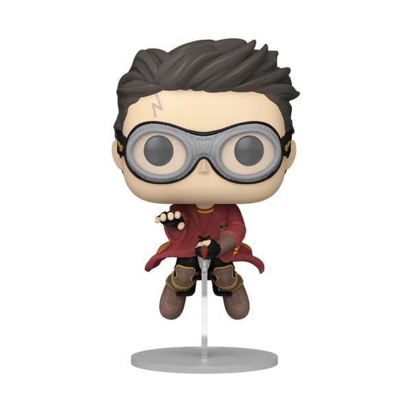 Harry Potter POP! Movies Vinyl Figur Harry w/Broom(Quidditch) 9 cm