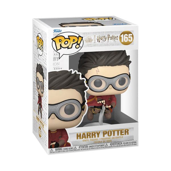 Harry Potter POP! Movies Vinyl Figur Harry w/Broom(Quidditch) 9 cm