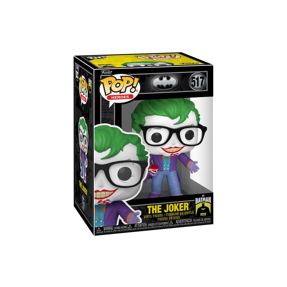 Batman 85th Anniversary POP! Movies Vinyl Figur The Joker w/Teeth 9 cm