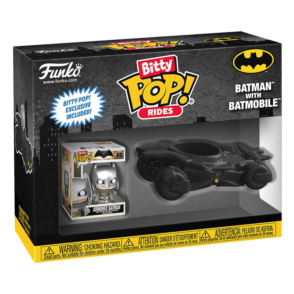 DC Comics Bitty POP! Rides Vinyl Figur Batman w/Batmobile 2,5 cm