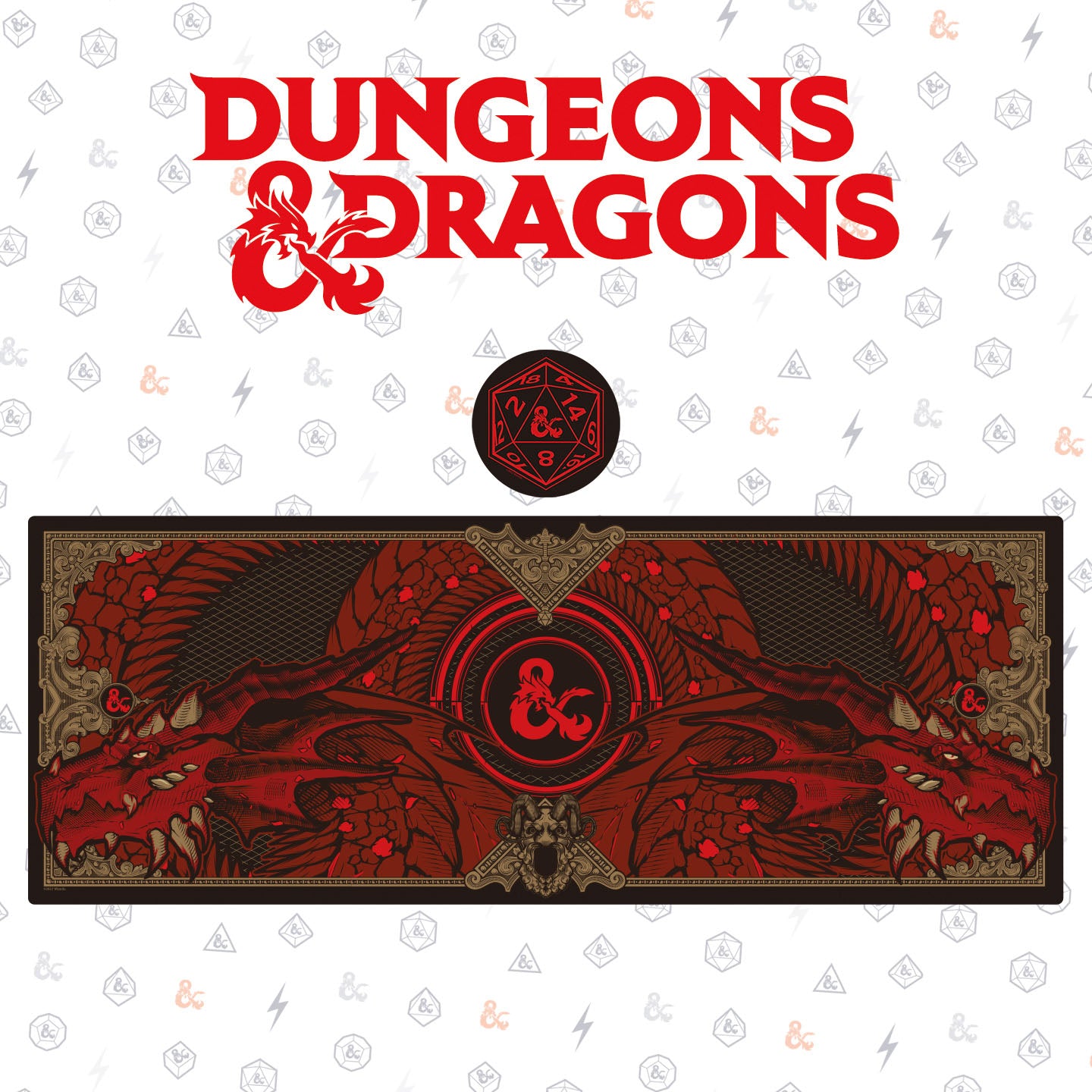 Dungeons & Dragons Schreibtischunterlage & Untersetzer Set Graphic