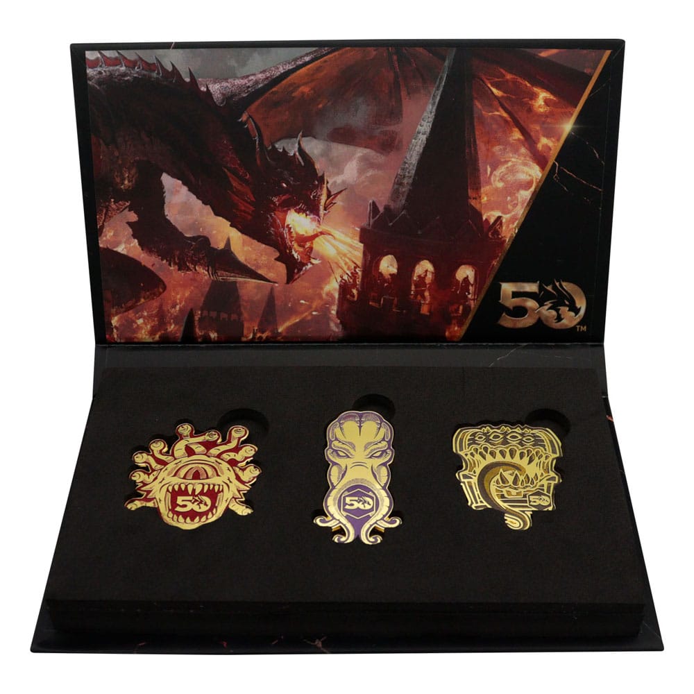 Dungeons & Dragons Ansteck-Pins 3er-Set 50th Anniversary