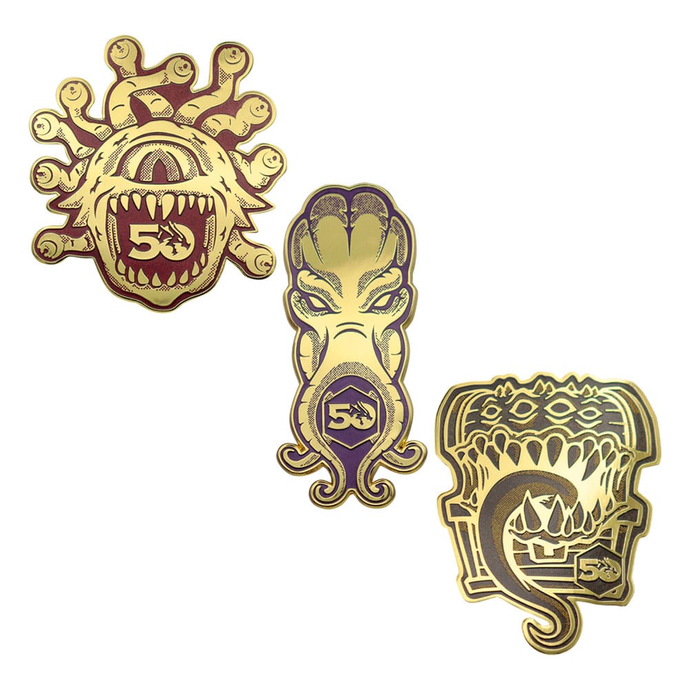 Dungeons & Dragons Ansteck-Pins 3er-Set 50th Anniversary
