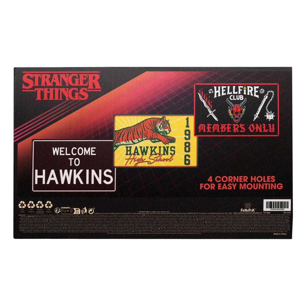 Stranger Things Blechschilder 3er Set