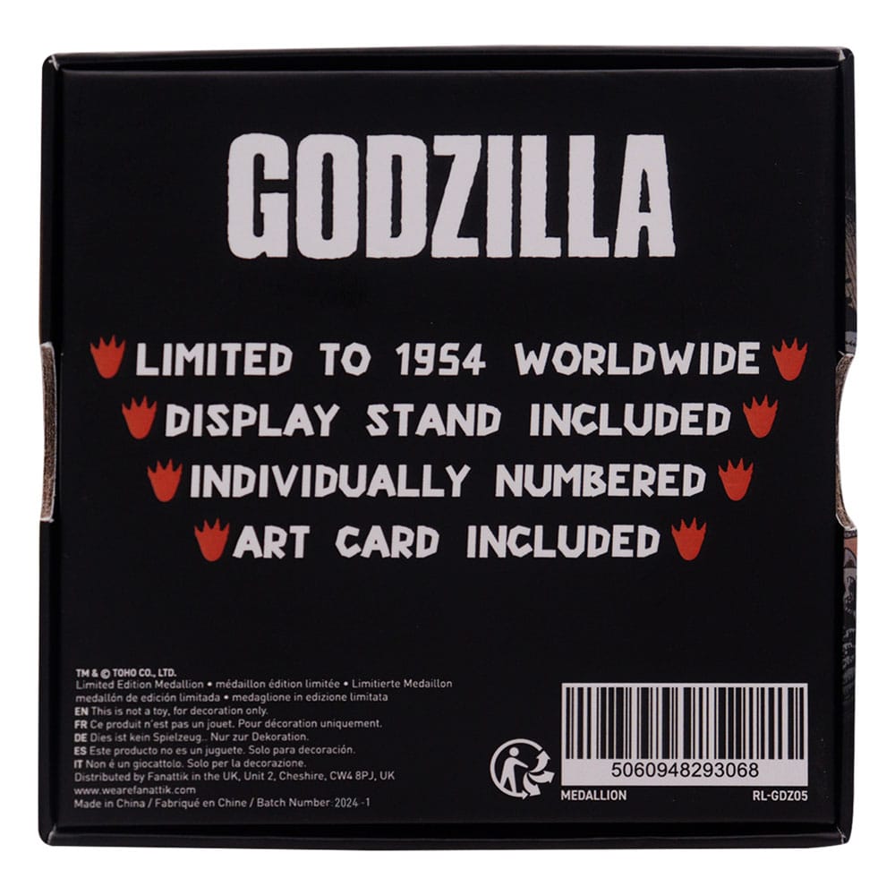 Godzilla Medaille 70th Anniversary Limited Edition