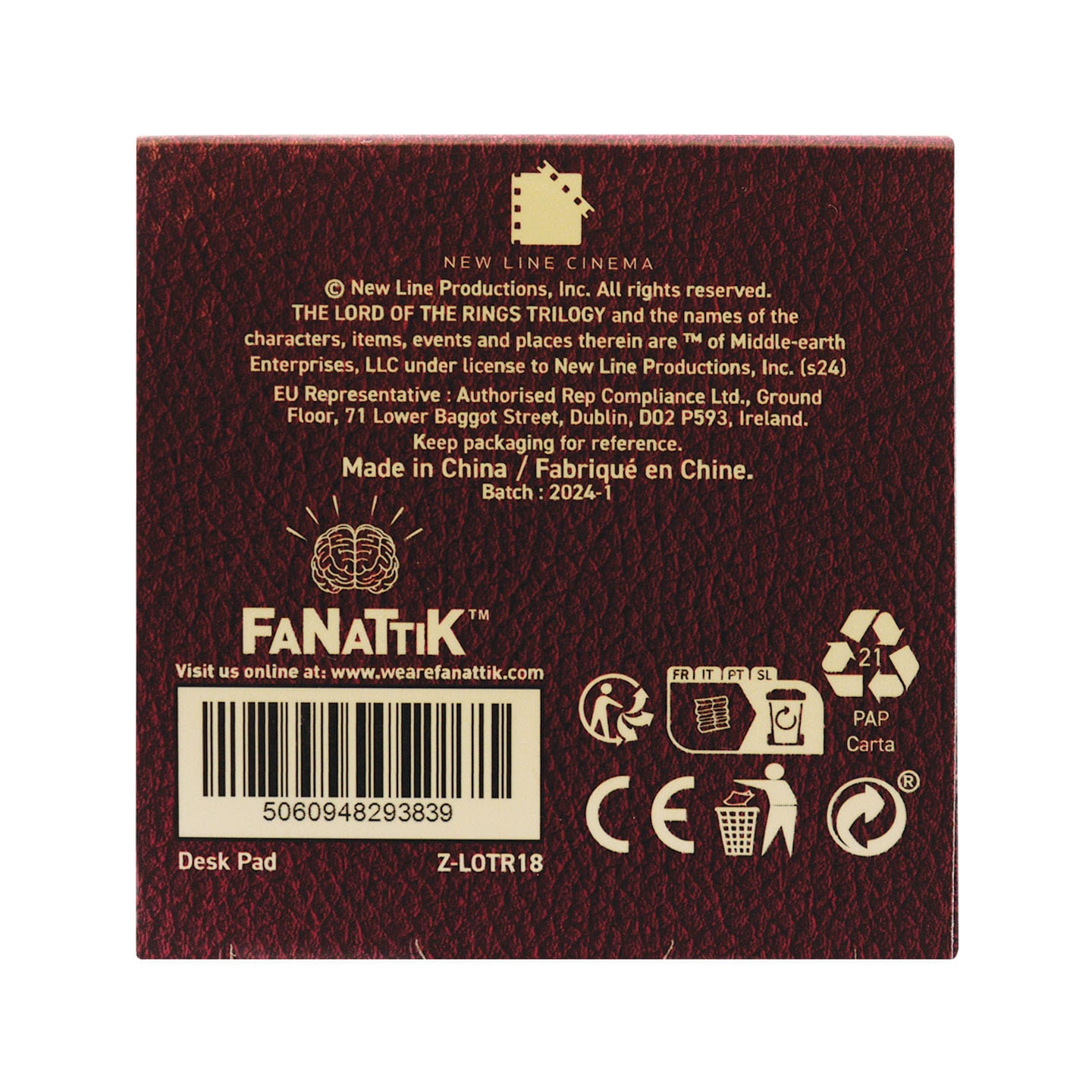 Herr der Ringe Schreibtischunterlage & Untersetzer