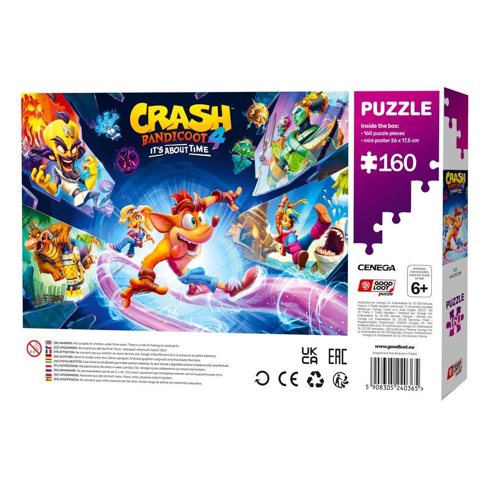Crash Bandicoot 4 Kids Puzzle It's About Time (160 Teile)