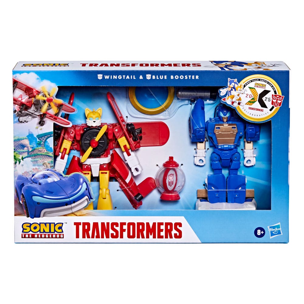 Sonic the Hedgehog x Transformers Actionfiguren 2er-Pack Wingtail & Blue Booster 13 cm