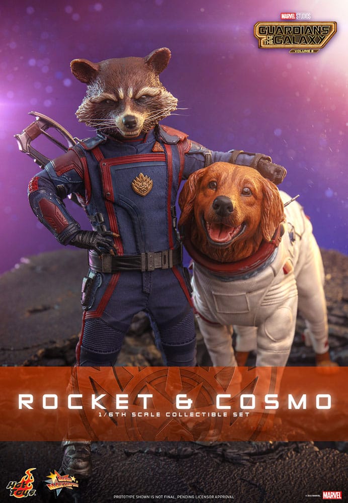 Guardians of the Galaxy Vol. 3 Movie Masterpiece Actionfiguren 1/6 Rocket & Cosmo 16 cm