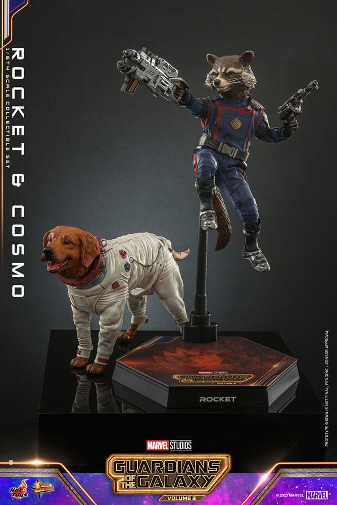 Guardians of the Galaxy Vol. 3 Movie Masterpiece Actionfiguren 1/6 Rocket & Cosmo 16 cm