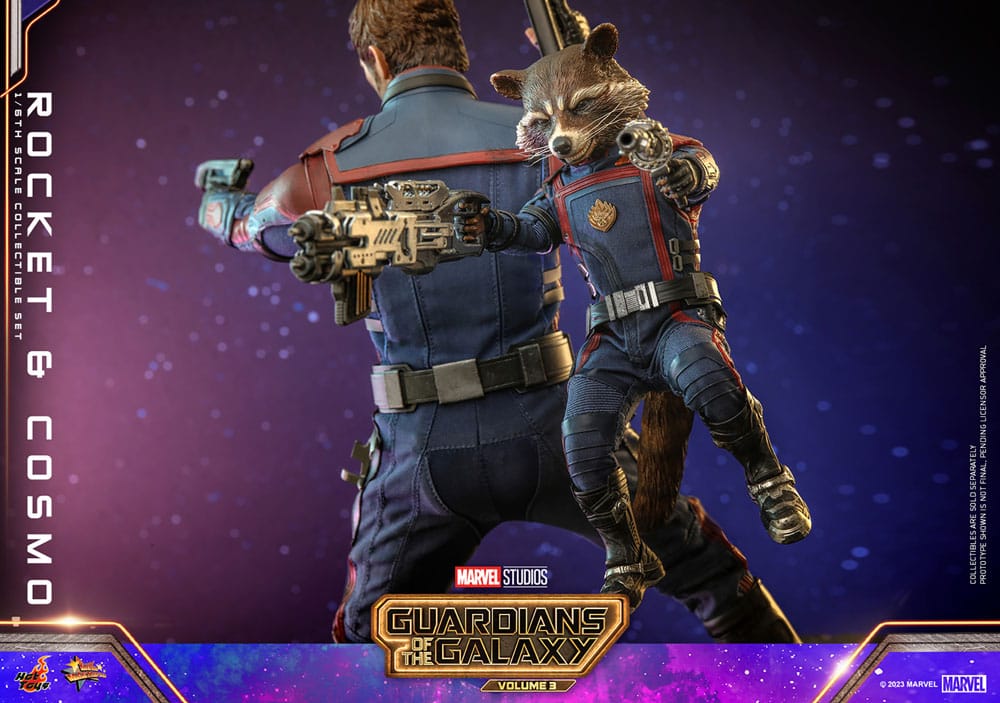 Guardians of the Galaxy Vol. 3 Movie Masterpiece Actionfiguren 1/6 Rocket & Cosmo 16 cm
