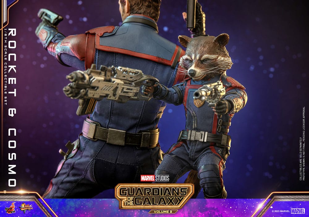 Guardians of the Galaxy Vol. 3 Movie Masterpiece Actionfiguren 1/6 Rocket & Cosmo 16 cm